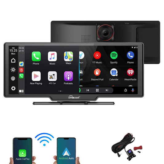 Ottoscreen Max Portable Apple Carplay & Android Auto Screen For Car with 2.5K Dash Cam - 10.26 inch 1500
