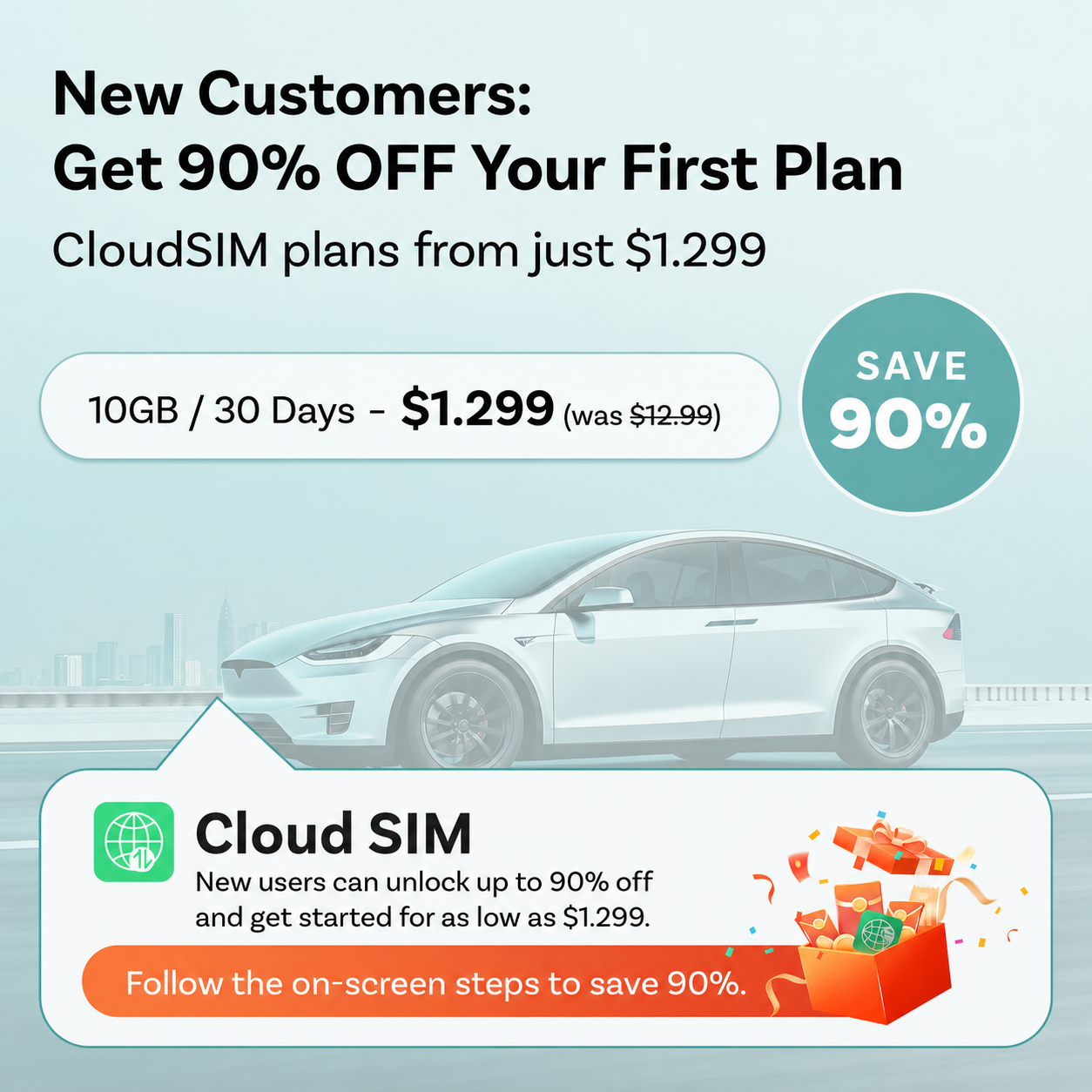 Ottocast CloudSIM 10 GB/30 GB/60 GB/120 GB
