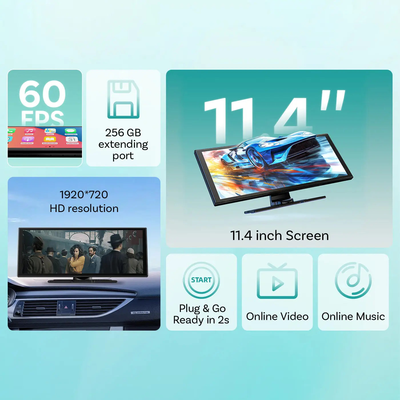 Pantalla portátil para automóvil ScreenFlow