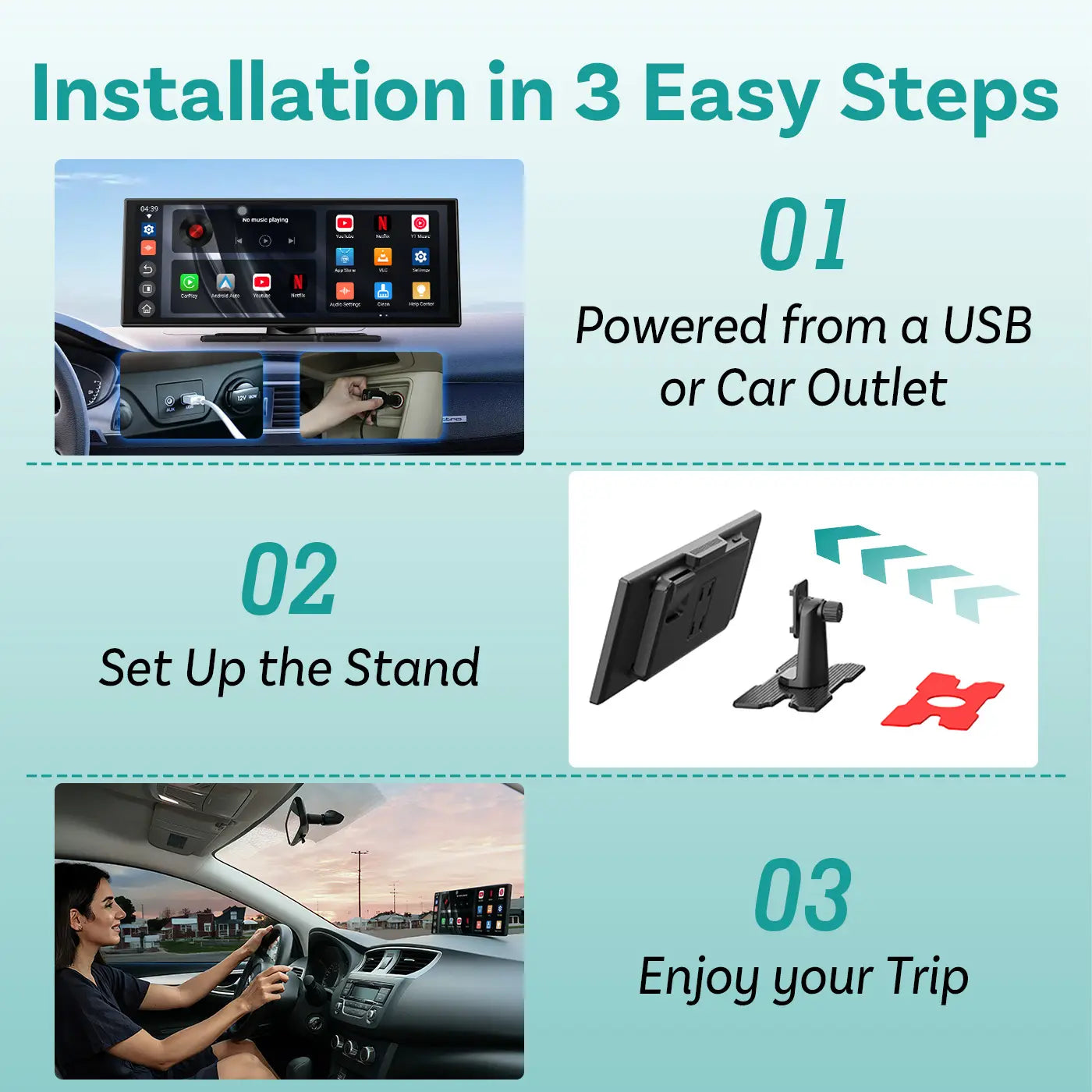 Écran portable ScreenFlow pour voiture