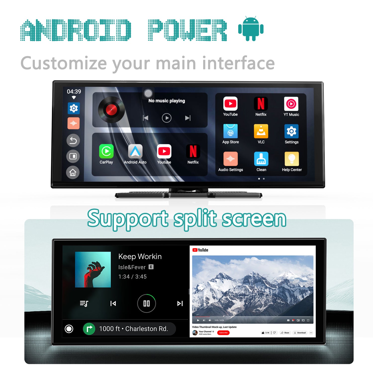 Pantalla portátil para automóvil ScreenFlow