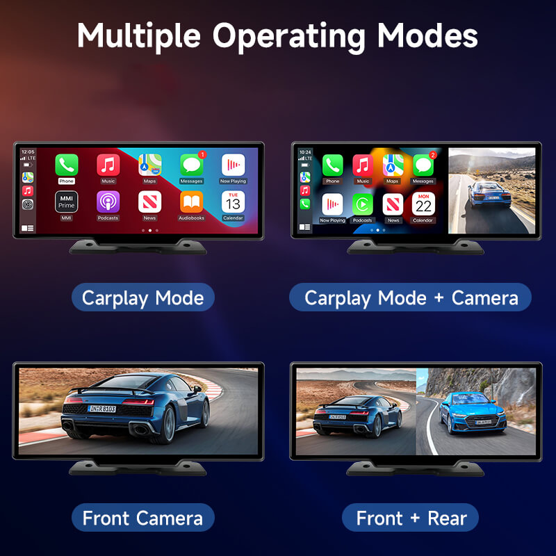 Schermo portatile Apple Carplay e Android Auto per auto - 10,26 pollici