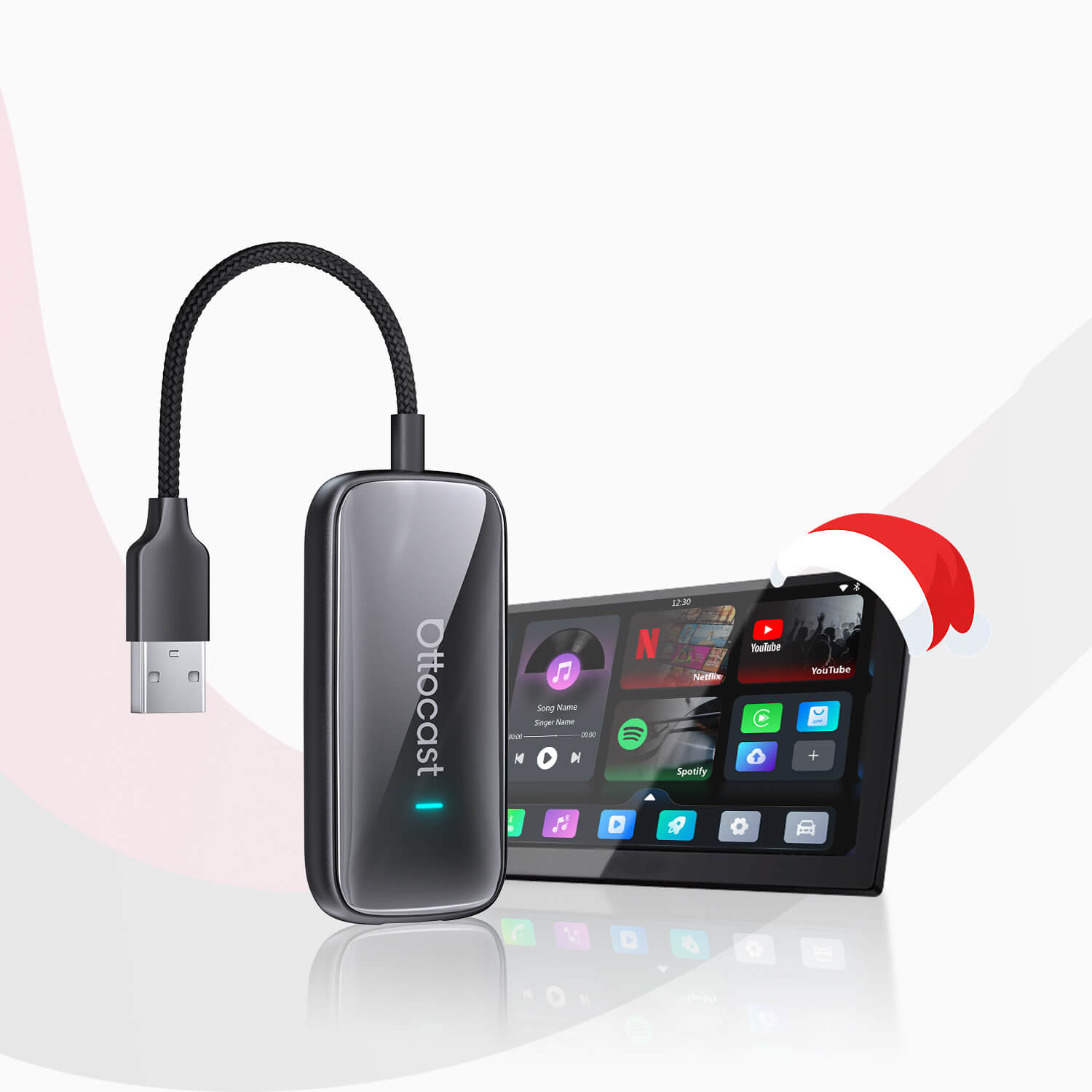 Ottocast® Play2Video Ultra- Netflix YouTube Prime video car box with wireless CarPlay/Android Auto