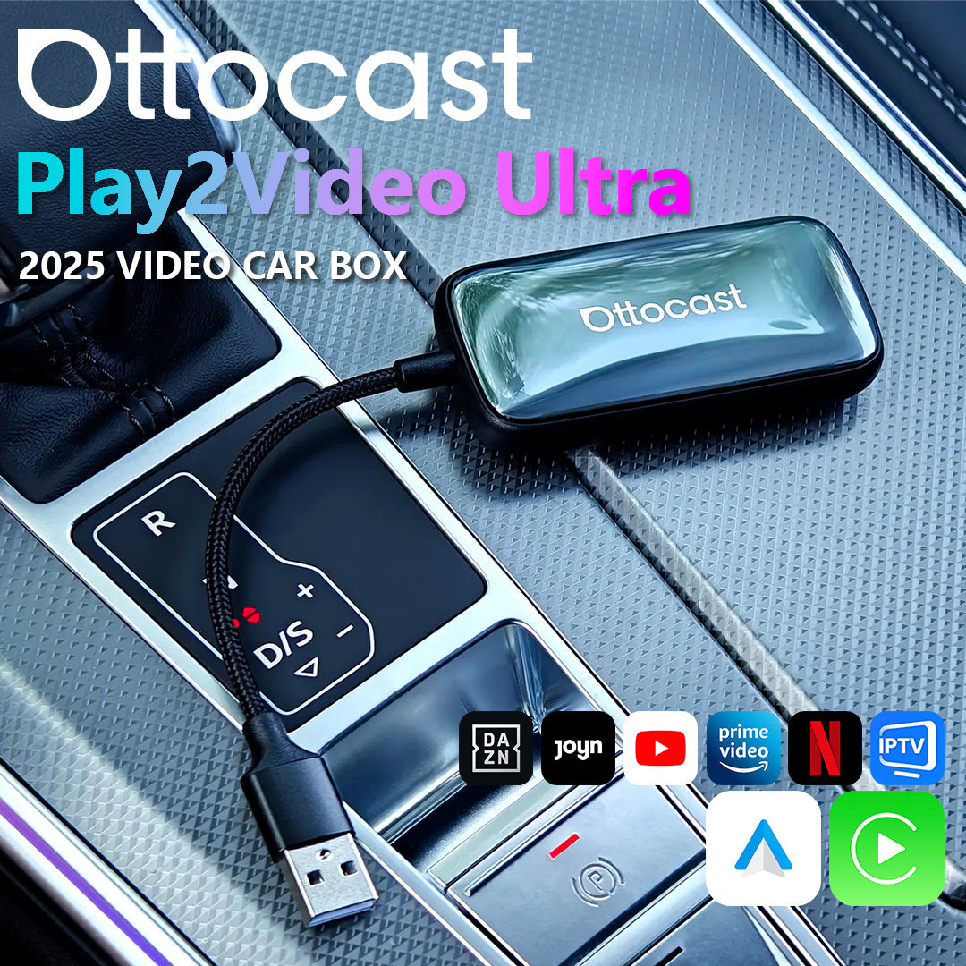 2026 New Play2Video Ultra Netflix YouTube Prime video car box with wireless CarPlay/Android Auto