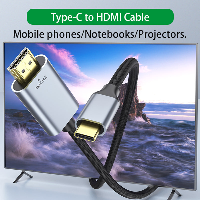 Type-C-HDMI™ Cable for iPhone 15 Series, etc