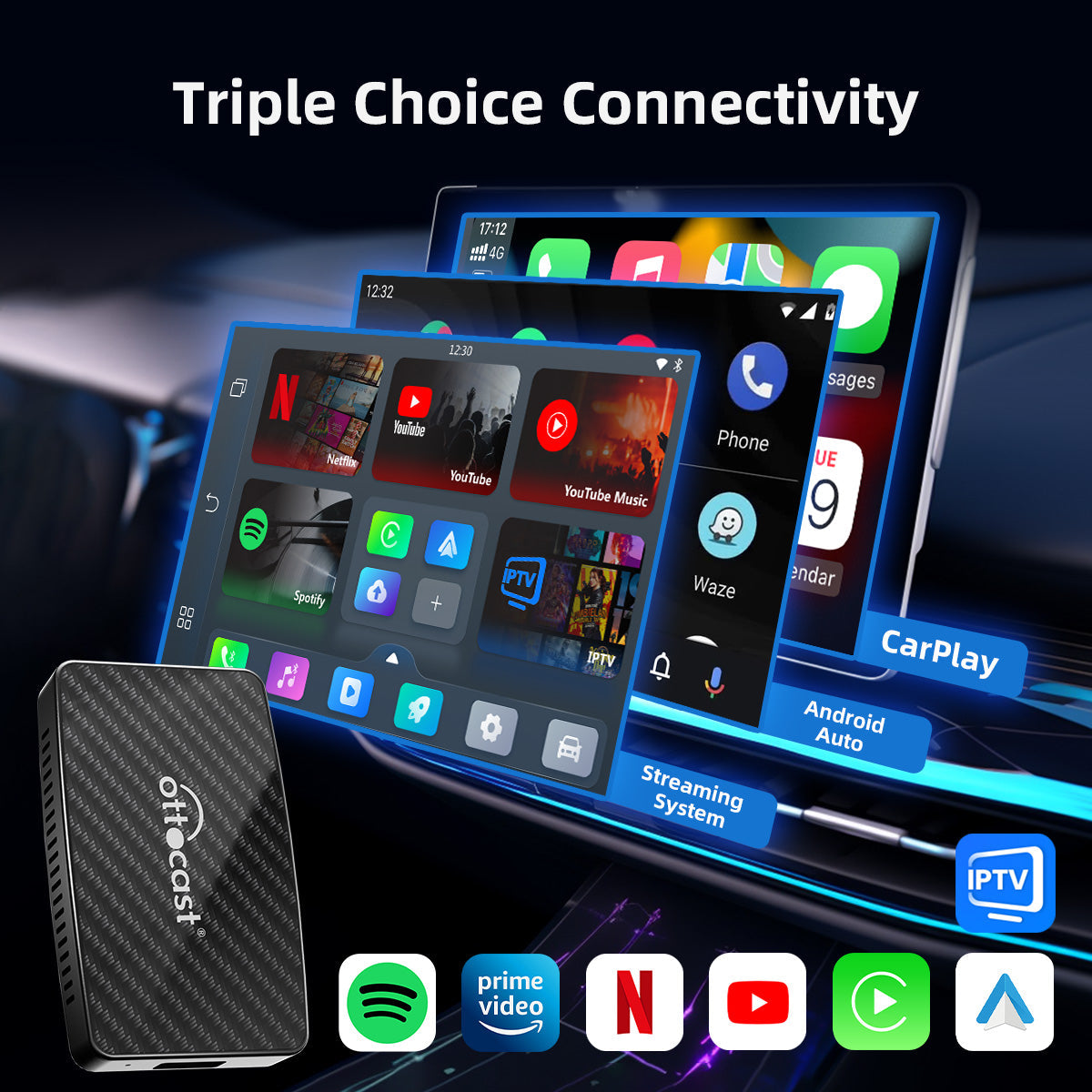 Play2Video Pro wireless CarPlay/Android Auto car box