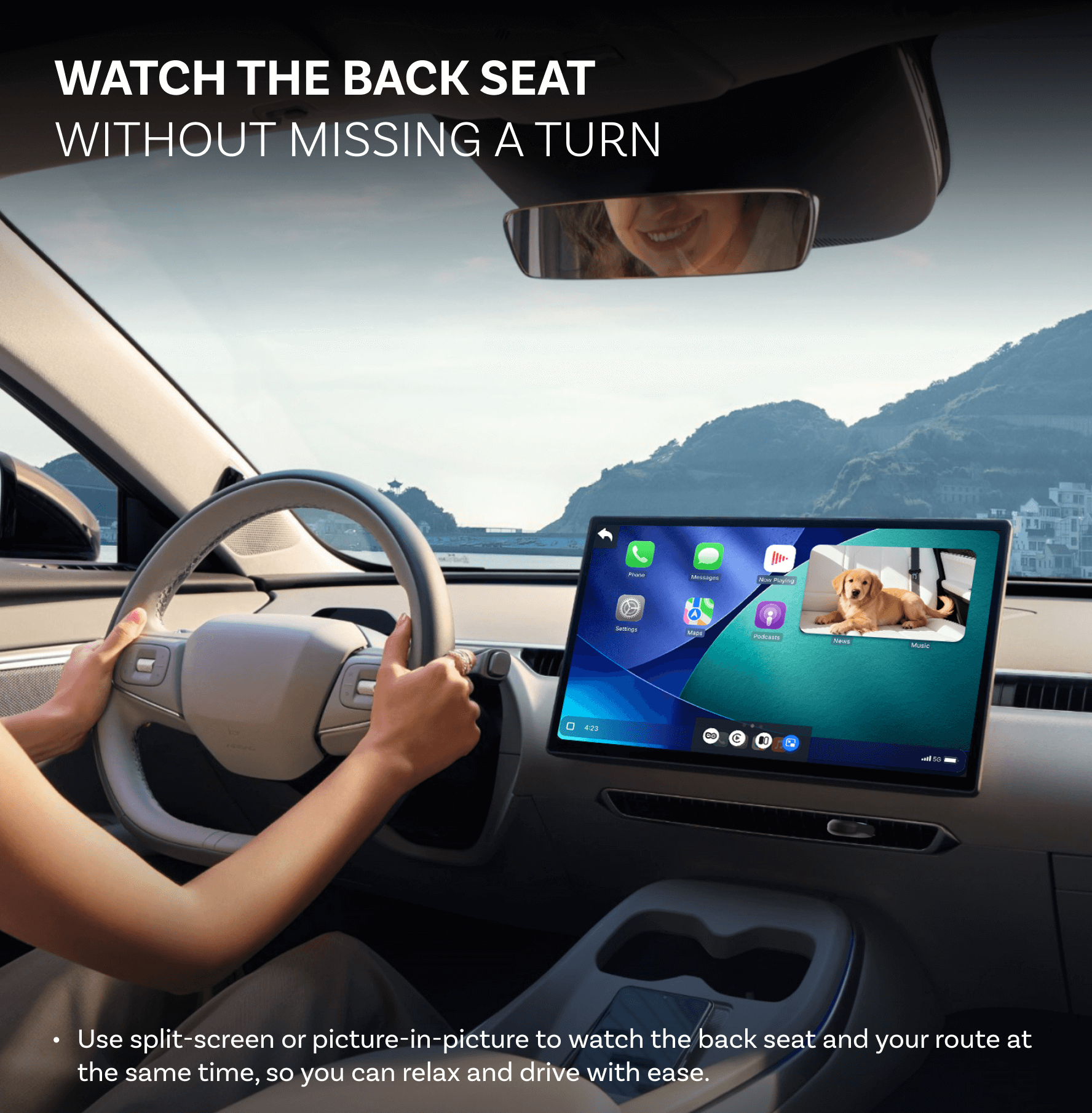 Adattatore per auto Cabin Care CarPlay wireless e monitoraggio in tempo reale