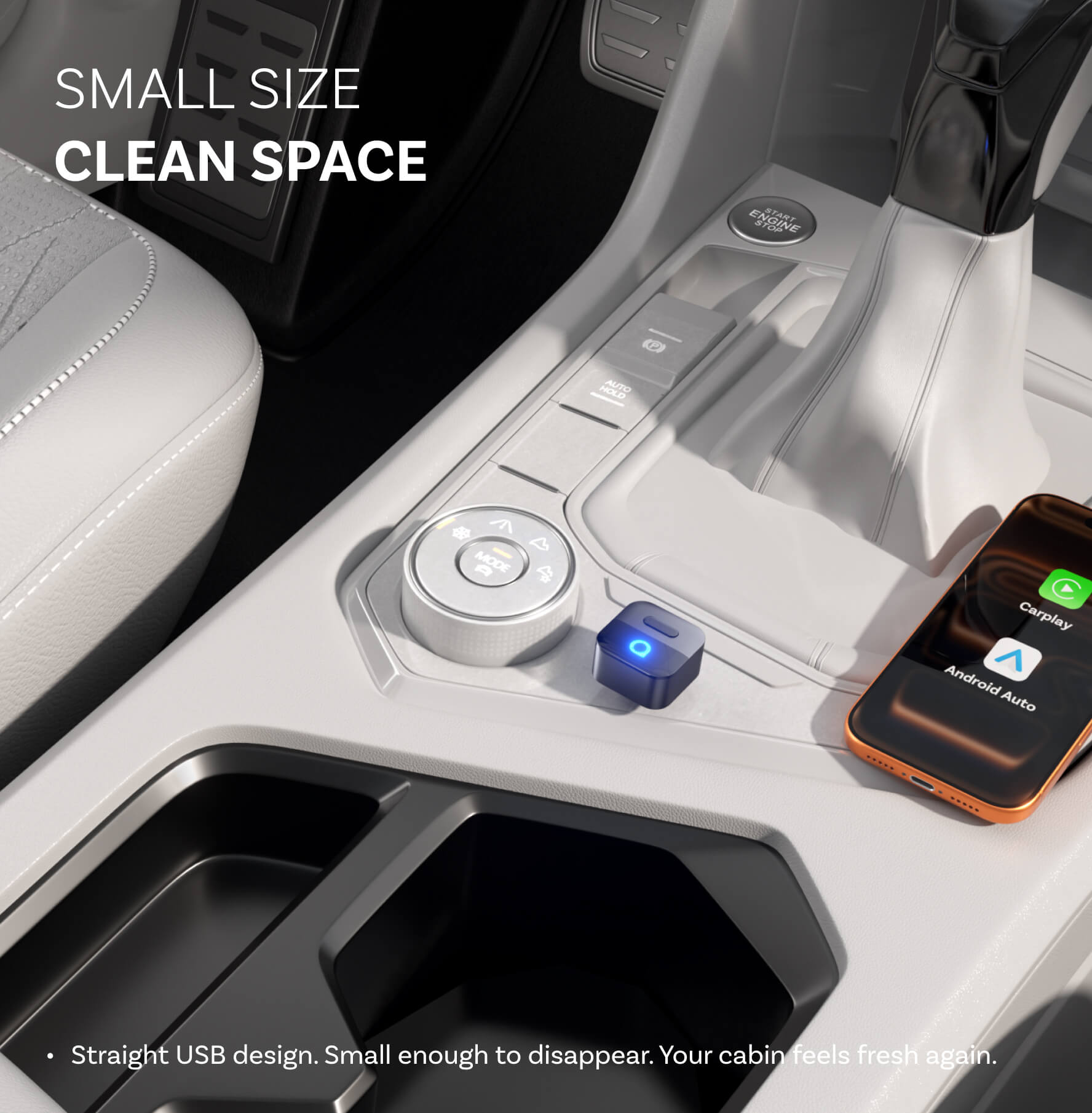 Mini Pico Wireless CarPlay/Android Auto