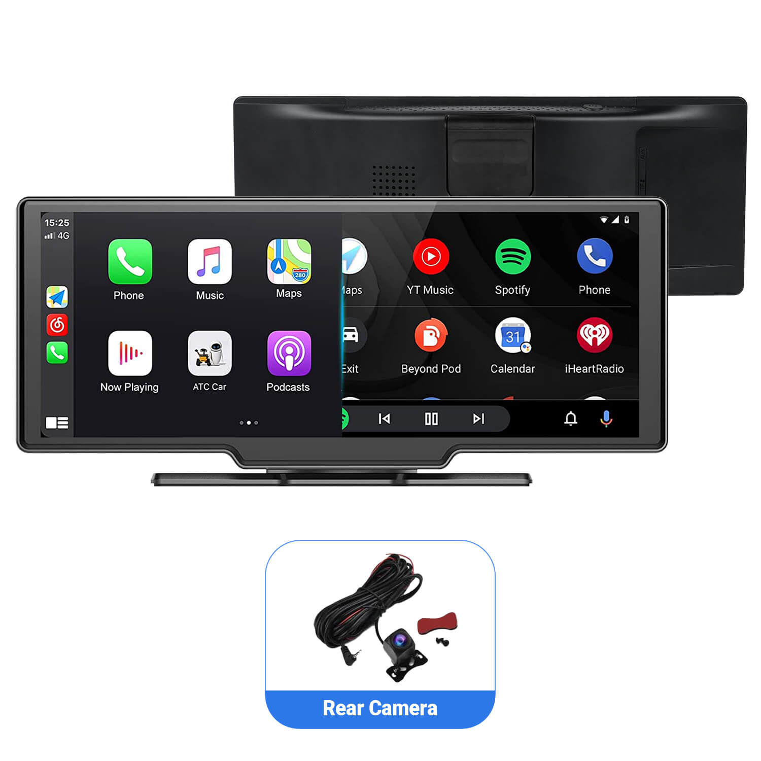 Ottoscreen Max Portable Apple Carplay & Android Auto Screen For Car with 2.5K Dash Cam - 10.26 inch