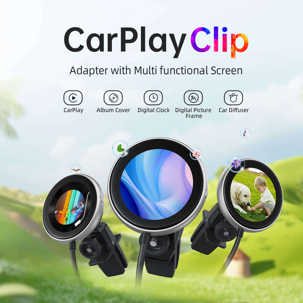 🚀 Hurry! 48% OFF for a Limited Time ⏰💥CarPlay Clip - Smart Digital Photo Frame + Wireless CarPlay