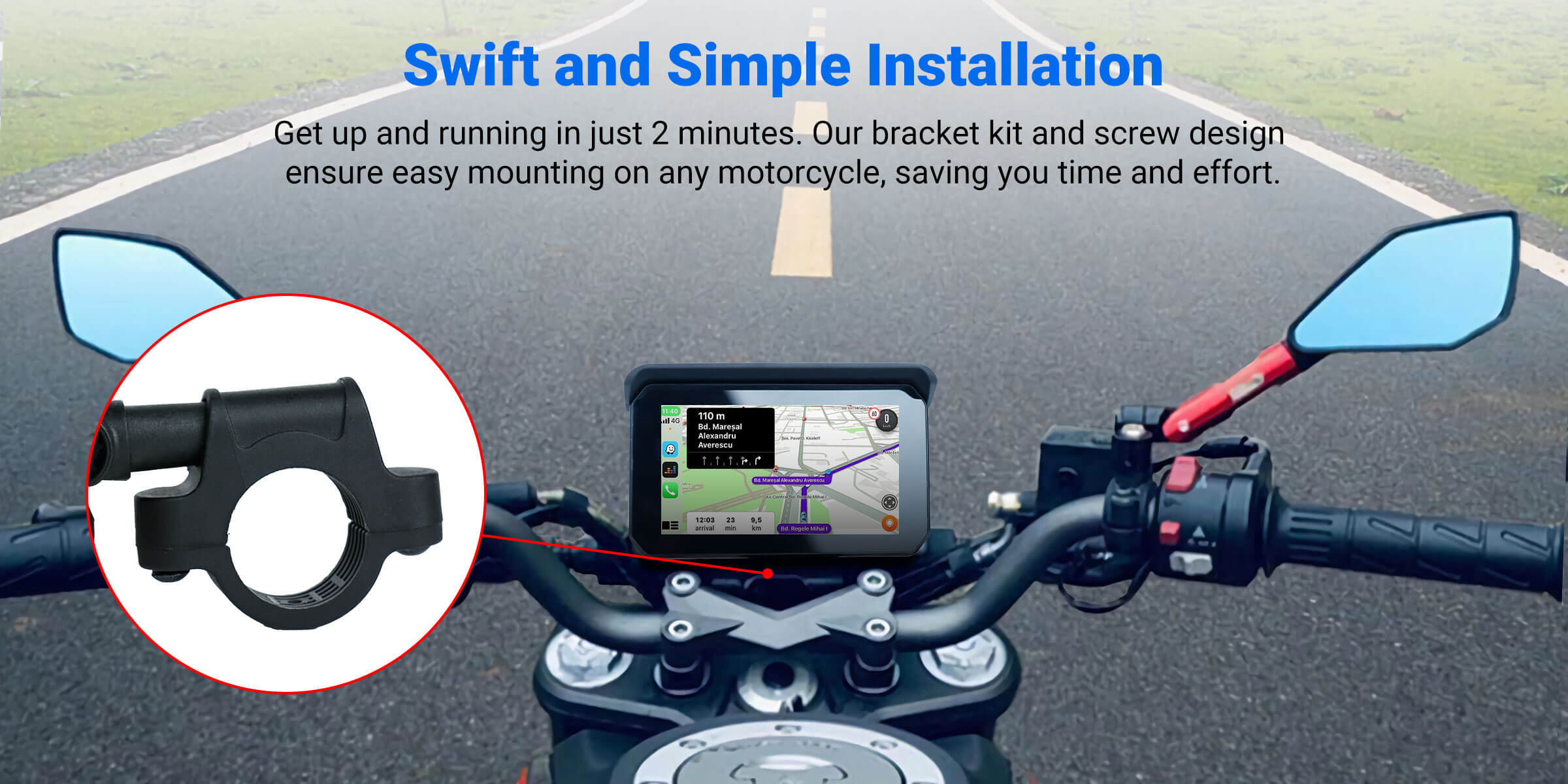CarPlay Lite C5 SE Portable Motorcycle Wireless CarPlay/Android Auto S