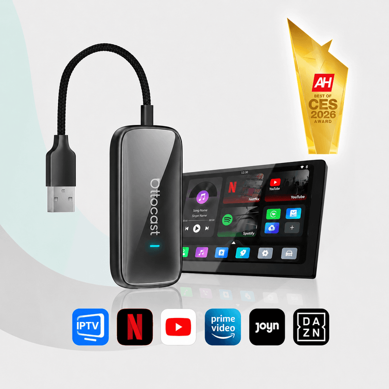 2026 Neue Play2Video Ultra Autobox für Netflix, YouTube und Prime Video mit kabellosem CarPlay/Android Auto