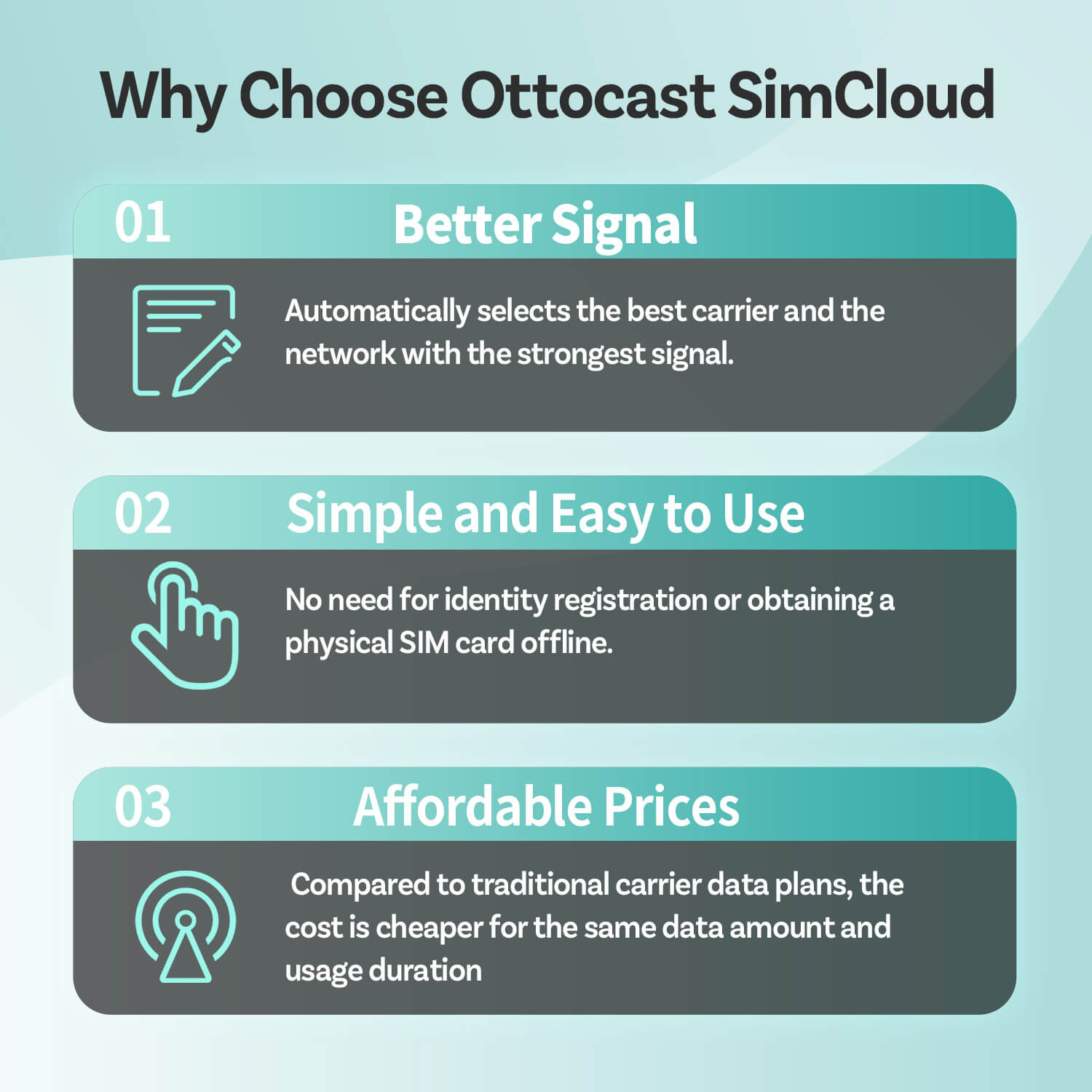 Ottocast CloudSIM 10GB/30GB/60GB/120GB