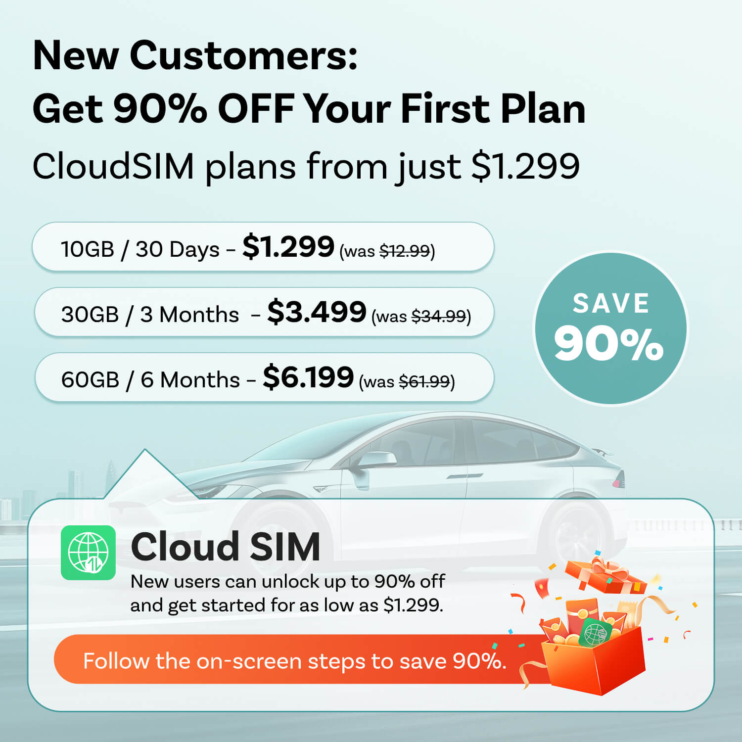 Ottocast CloudSIM 10 GB/30 GB/60 GB/120 GB 