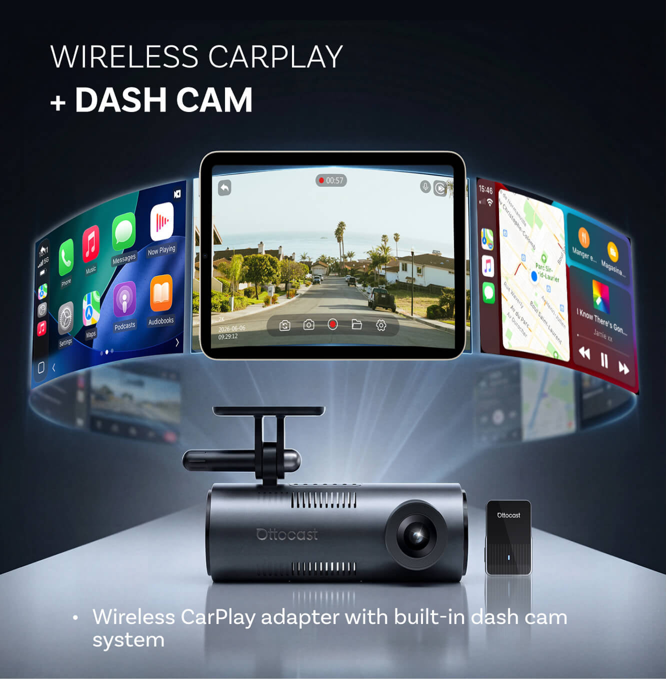 OttoSafe Cam -The World's First 3-in-1 Dash Cam Adapter
