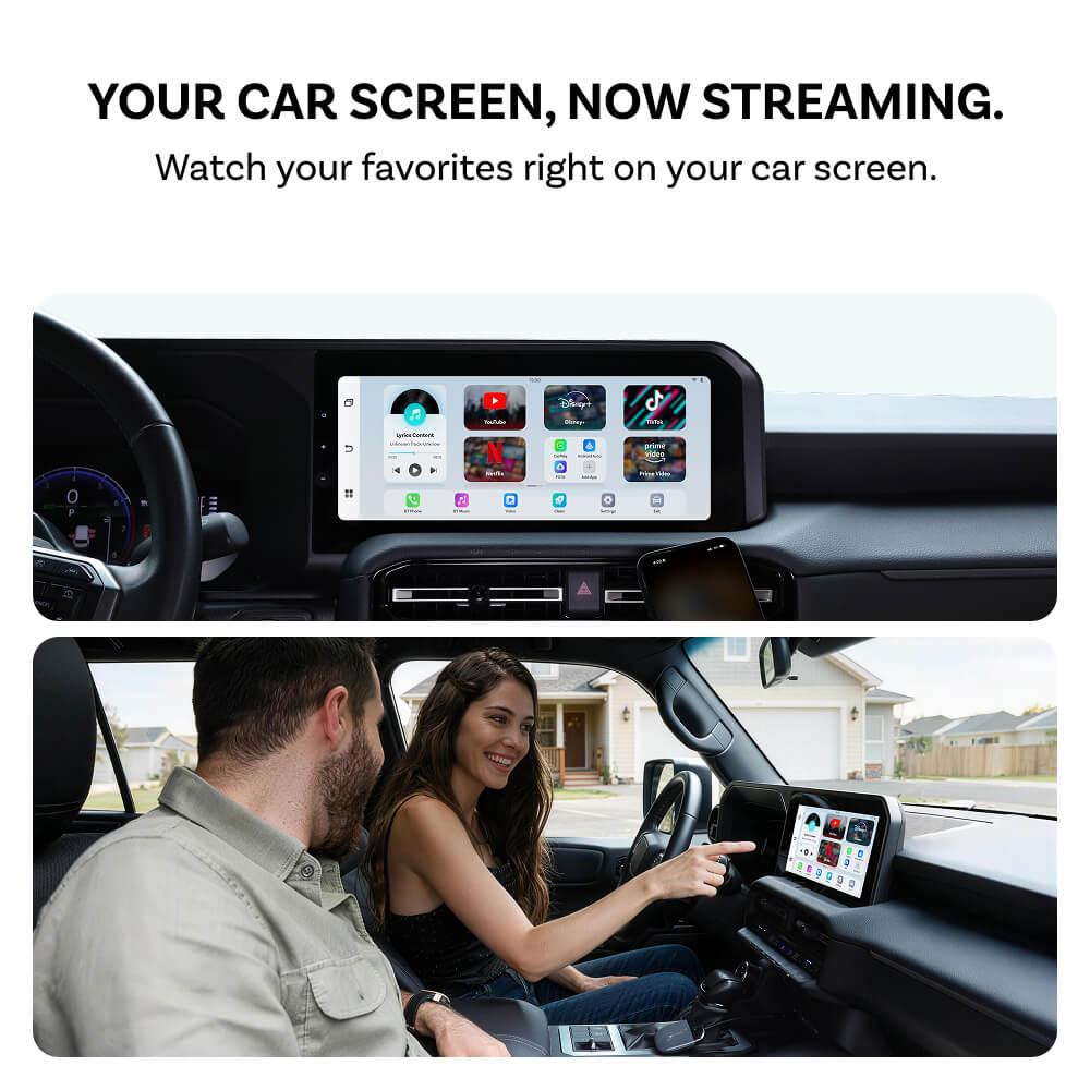 Play2Video X – All-in-1 Wireless CarPlay & Android Auto Adapter with B