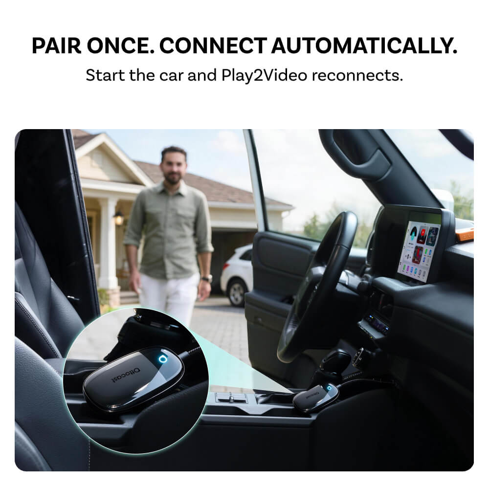 Play2Video X Wireless CarPlay/Android Auto All-in-1 Adapter