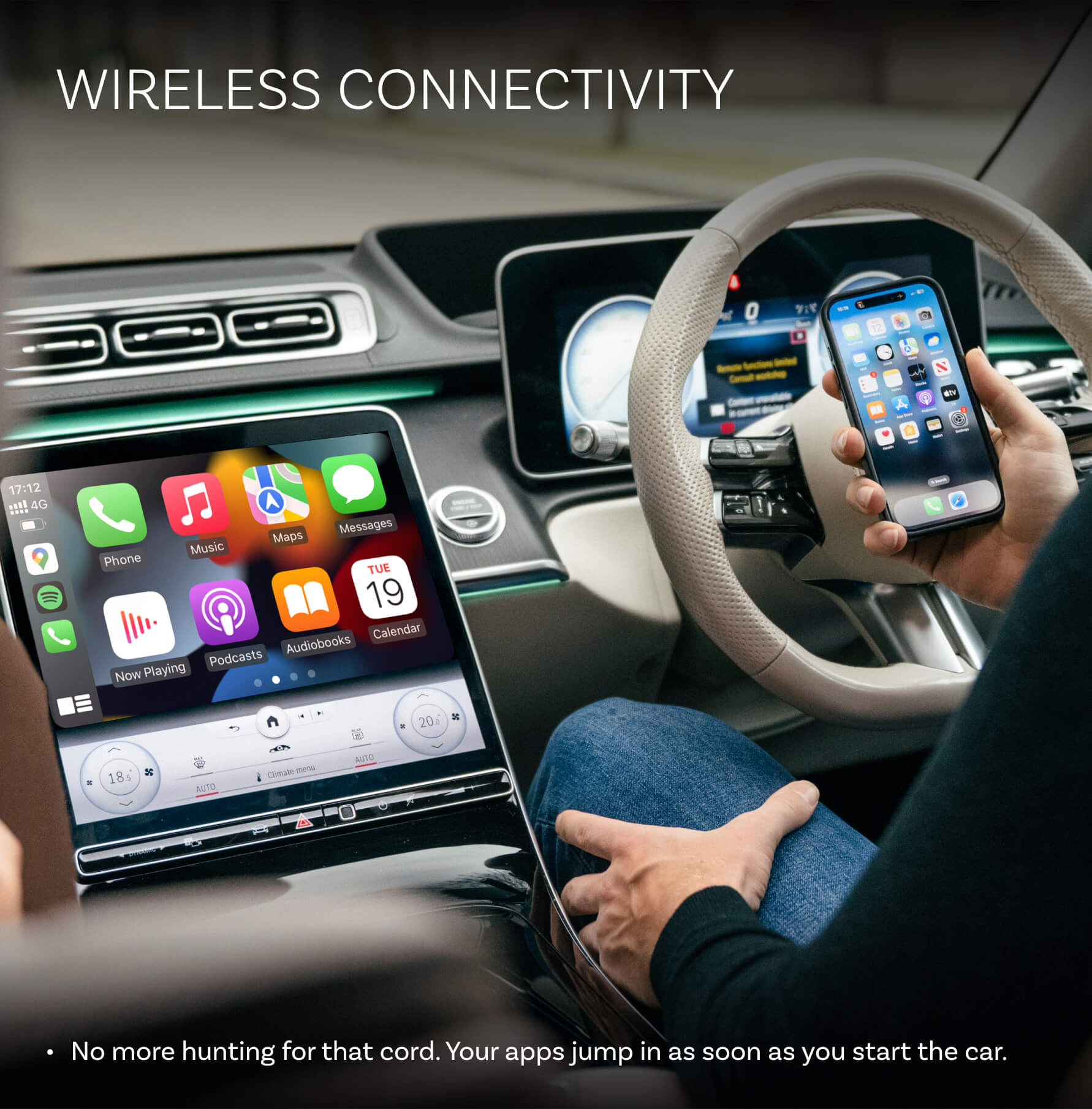 Mini Adattatore Wireless CarPlay – Trasforma La Tua Auto In Wireless, Plug-and-Play, Compatibile Con IPhone IOS 10+