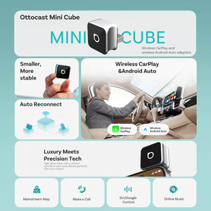 Ottocast Mini Cube 3.0 Wireless CarPlay/Android Auto Adapter