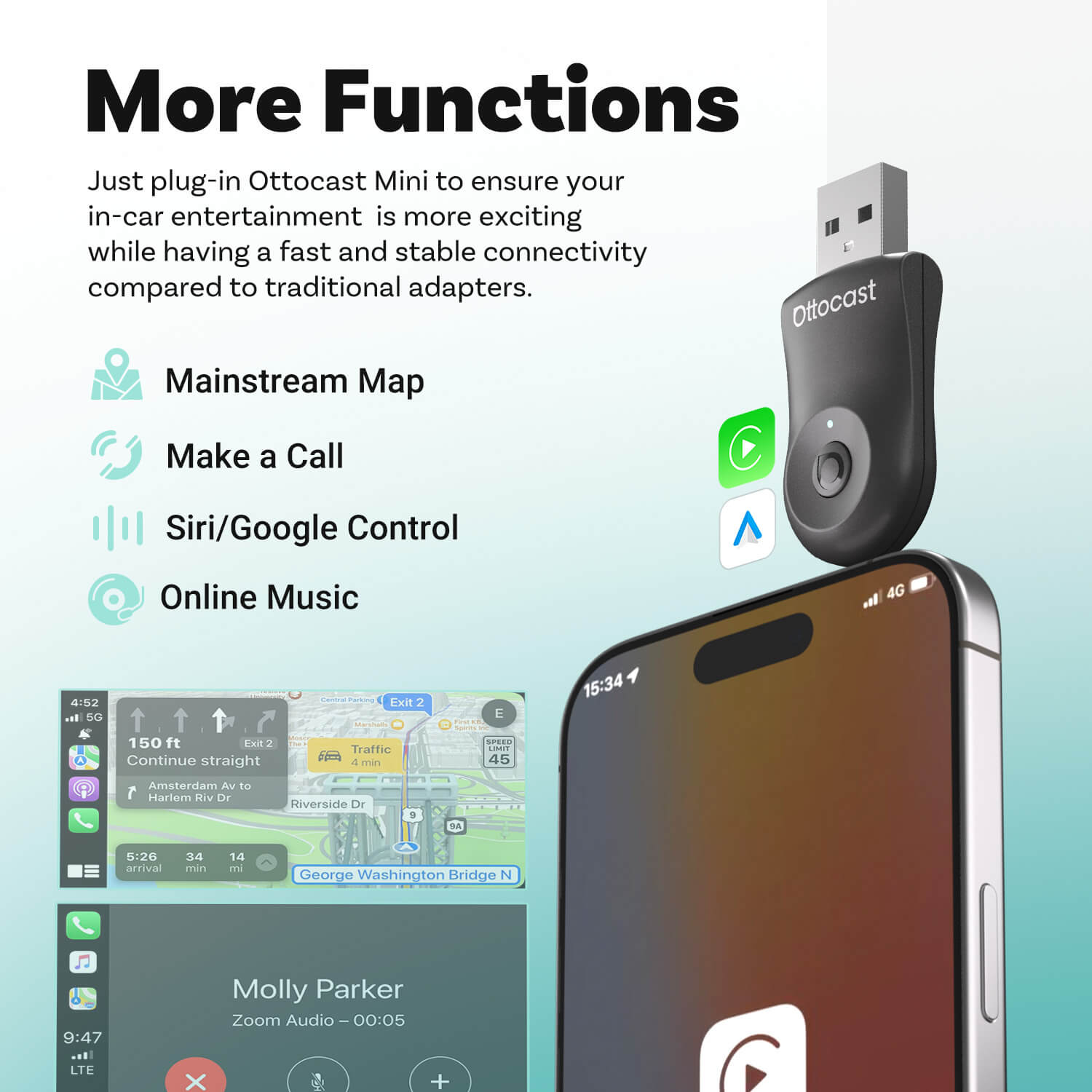 2025 Mini Wireless CarPlay/Android Auto Adapter